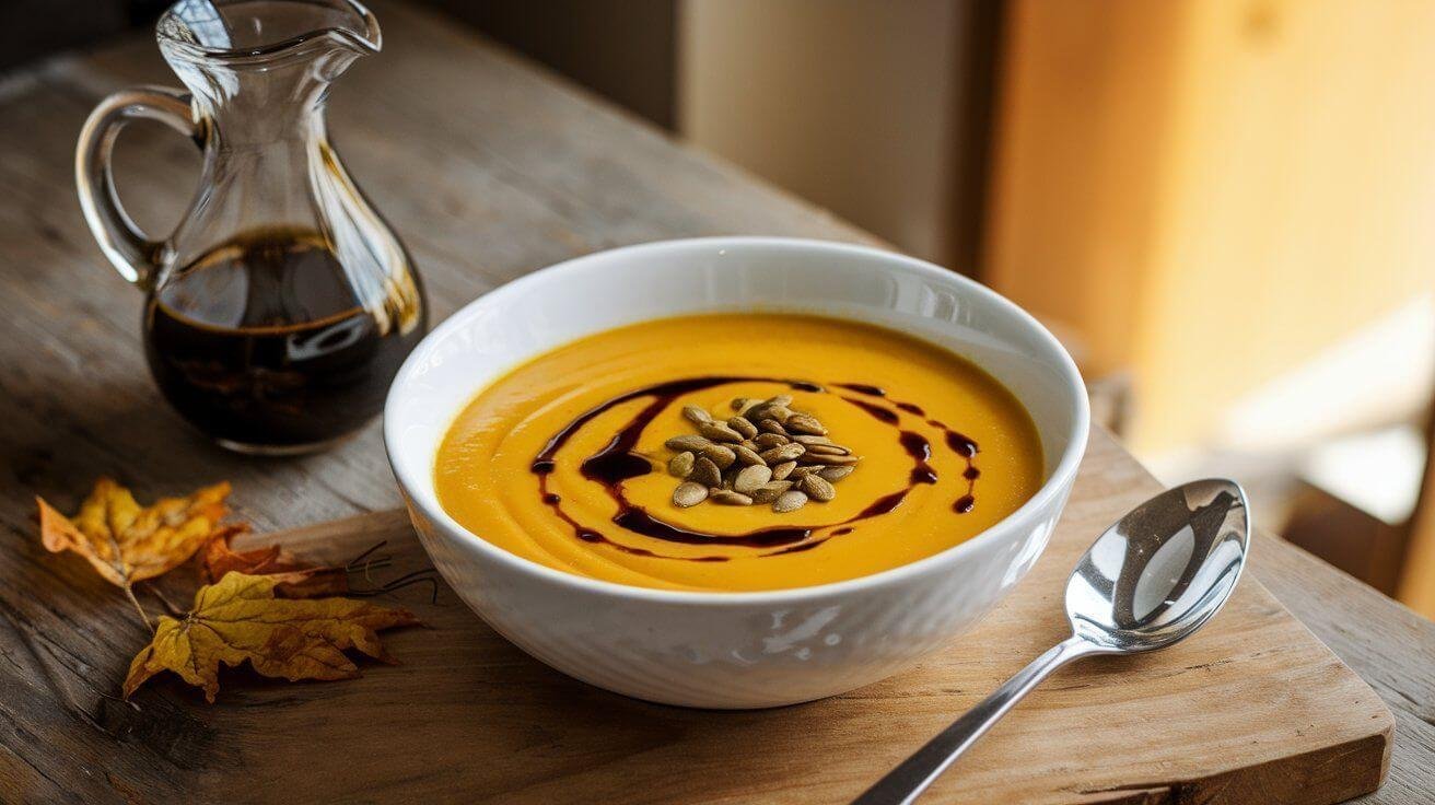 Butternut Squash Soup with Pumpkin Seed Oil